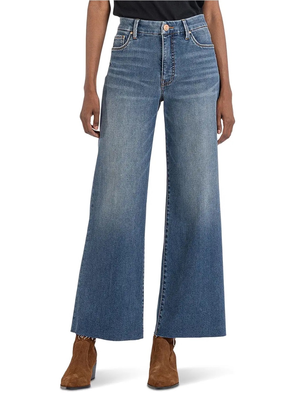 Kut from the Kloth “Meg" High Rise Fab Ab Wide Leg Jeans. 6